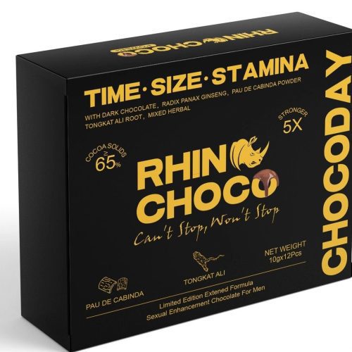 Rhino Chocolate for Men Extra Strength - Energy & Enhancement (10g x 12) - MK Distro