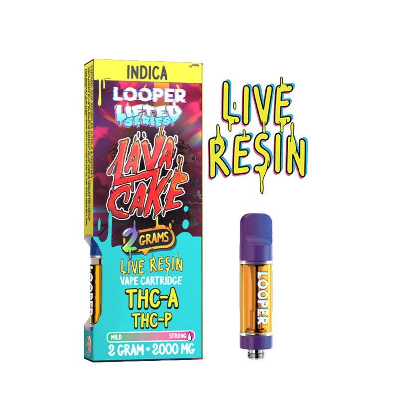 LOOPER - Lifted Live Resin (THC-A+THC-P+HHC) - Hemp Cartridges (2g x 5) - MK Distro