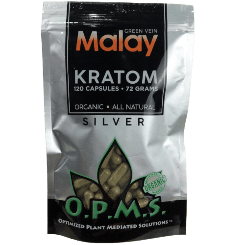 OPMS Silver - Kratom Capsules Bag (120ct / 72g) - MK Distro