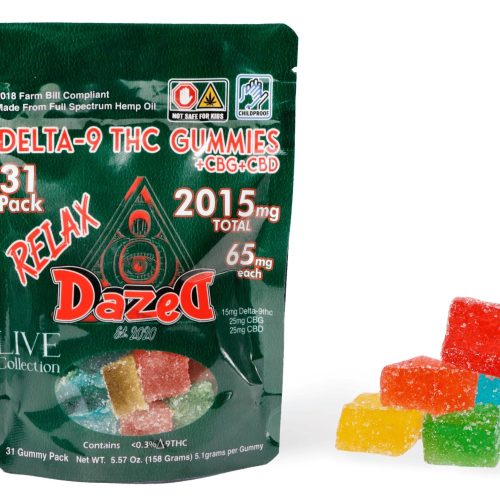 Dazed - (D9 THC+CBD+CBN) - Gummies & Edibles (65mg x 31) - MK Distro