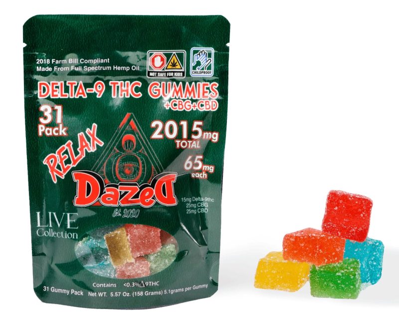 Dazed - (D9 THC+CBD+CBN) - Gummies & Edibles (65mg x 31) - MK Distro