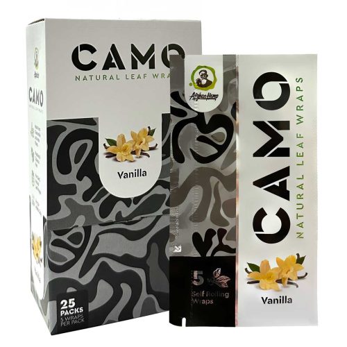 Camo Hemp Wraps - (25 x 5 Wraps) - MK Distro