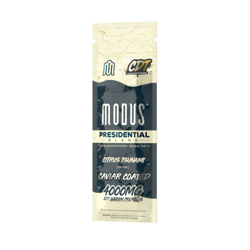 MODUS - Presidential Blend Caviar Coated (THC-A Liquid Diamonds+ D8 + THC-V) - Hemp Pre-Rolls (2g x 10) - MK Distro