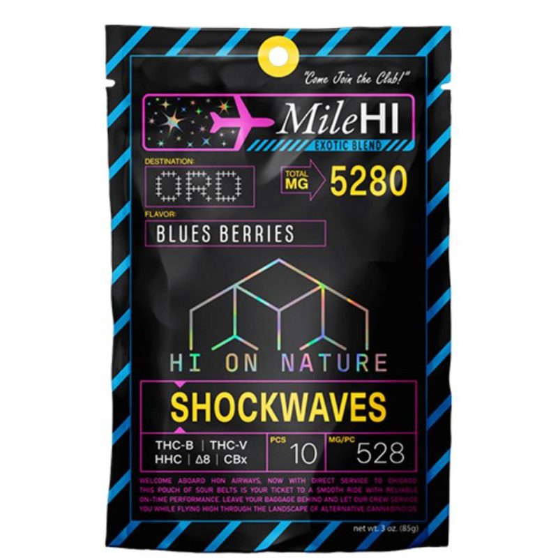 Hi On Nature (HON) - Mile Hi Blend Shockwaves - Gummies & Edibles (5280mg) - MK Distro