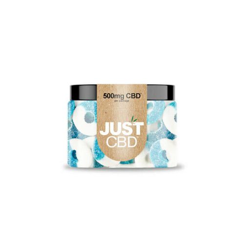 JustCBD Gummies Rings BlueRaspberry 500mg