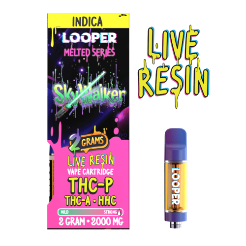 LOOPER - Lifted Live Resin (THC-A+THC-P+HHC) - Hemp Cartridges (2g x 5) - MK Distro