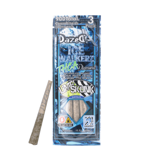 Dazed - Ice Walkerz (THC-A) - Hemp Pre Rolls (0.75g x 10) - MK Distro