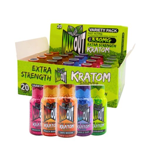 MAXX OUT KRATOM SHOTS VARIETY PACK BOX OF 20 KRATOM SHOTS 42772 9