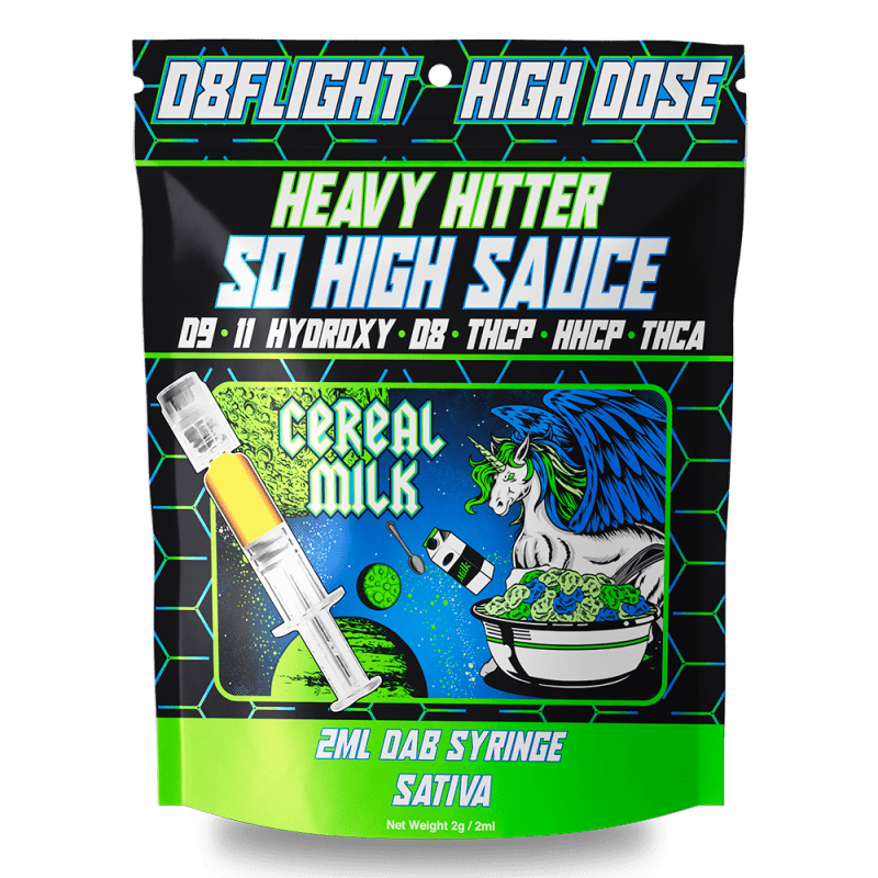 D8Flight - Heavy Hitter So High Sauce (D8 + THCP + HHCP + 11HYDROXY + THCA) - Dab Syringe (2mL) - MK Distro