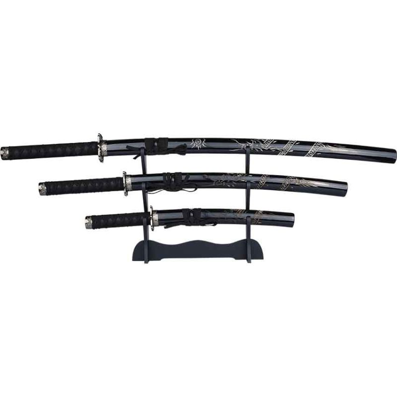 RT-5003 3 Pcs Samurai Sword Set, 40" Overall (6/-/43*13*12/39) - MK Distro