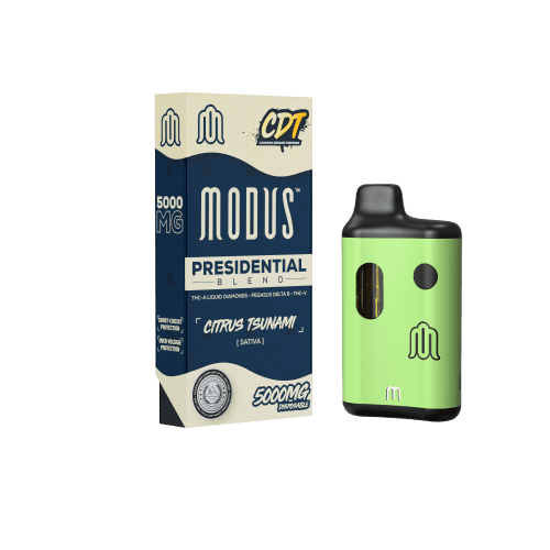 MODUS - CDT Presidential Blend (THC-A Liquid Diamond + Pegasus D8 + THC V) - Hemp Disposable (5g x 5) - MK Distro