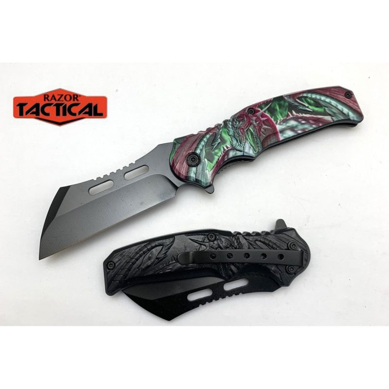 Red Action Assist Knife ABS Handle (120/12/13*10*17/36) -RT-7359 - MK Distro