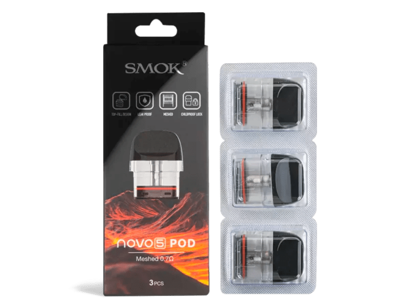 Smok Novo 5 Meshed Replacement Pods 07 CE A9 5 Pack 1200x900 1