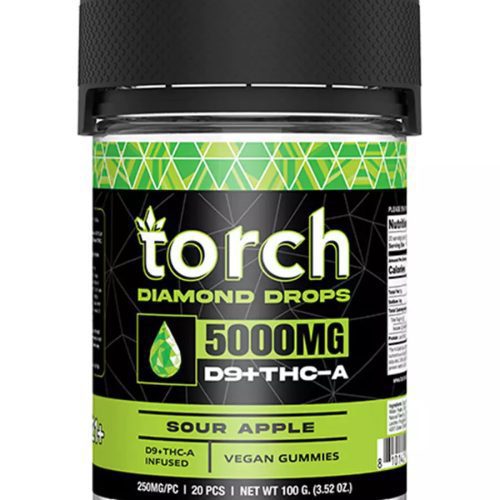 Torch - Diamond Drop Blend (D9 + THC-A) - Gummies & Edibles (5000mg) - MK Distro