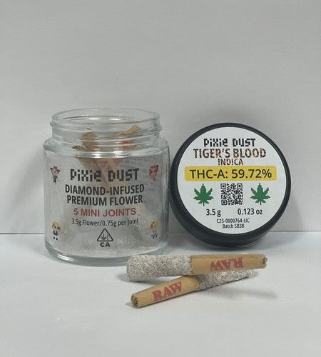 Pixie Dust - Diamond Infused Mini Joints (THCA) 3.5g - Delta Pre-Rolls (0.75g x 5) - MK Distro