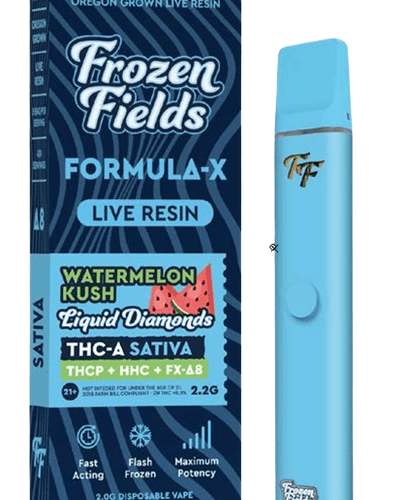 Frozen Fields Formula - X (THC-A+THCP+HHC+D8 Live Resin) - Hemp Disposable (3.5g x 5) - MK Distro