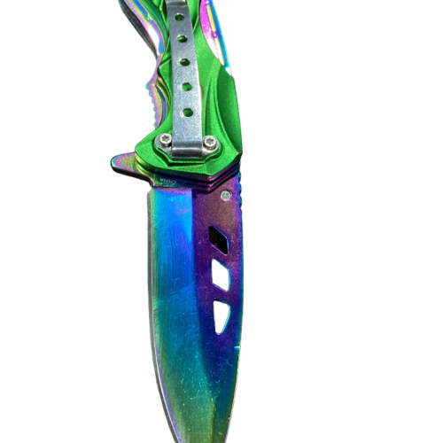 SPRING ASSIST KNIFE 4.75'' ALUMINUM HDL, COLOR BLADE (120/12/12*9*16/42)-RT-7050 - MK Distro