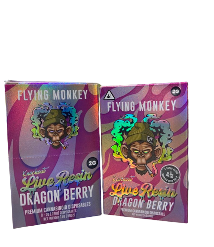 Flying Monkey Knockout Live Resin - Hemp Disposable (2g x 8) - MK Distro