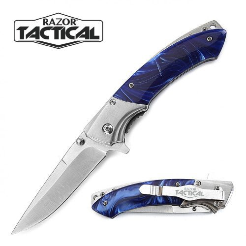 Spring Assist Knife 4.5'' Stainless Steel Handle (120/12/12*9*16/42)-RT-7087 - MK Distro