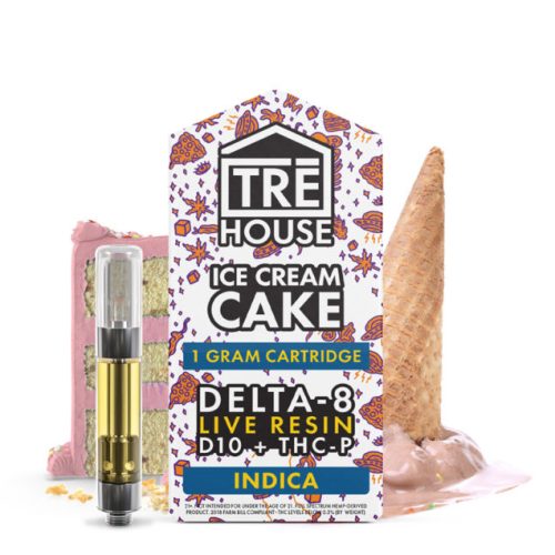 Tre House - D8 Live Resin - Hemp Cartridges (1g x 5) - MK Distro