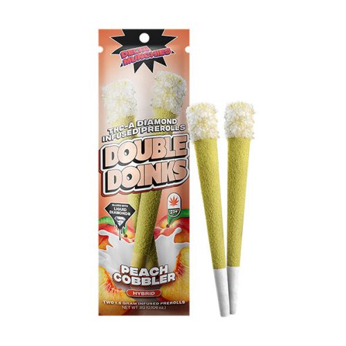 Delta Munchies - Double Doinks Pre-Rolls (THC-A Diamond Infused) - Hemp Pre-Rolls (3g x 5) - MK Distro