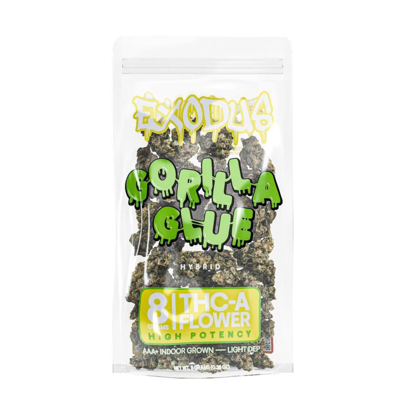 exodus gorilla glue thc a flower 8g 37853376446543