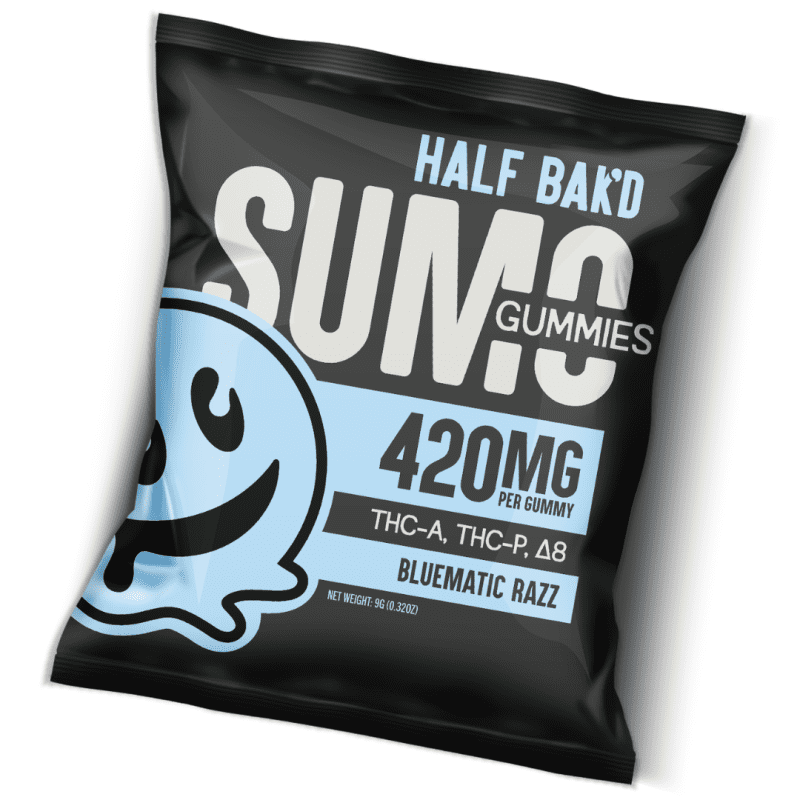 half bakd sumo gummies 420mg bluematic razz