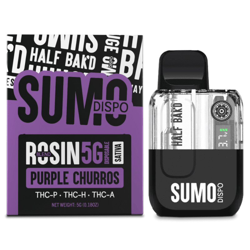 half bakd sumo rosin blend disposable 5g purple churros