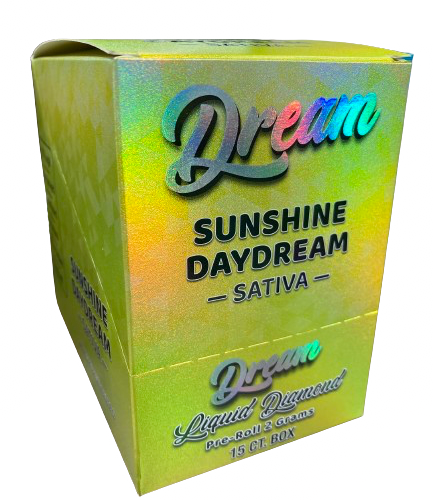 Dream - liquid Diamond (THC-A+D8) - Hemp Pre Rolls (2g x 15) - MK Distro