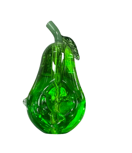 4.8" Water Pipe Glycerin Glass Hand Pipe With Pear - GHP1194 - MK Distro