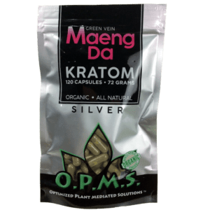 OPMS Silver - Kratom Capsules Bag (120ct / 72g) - MK Distro