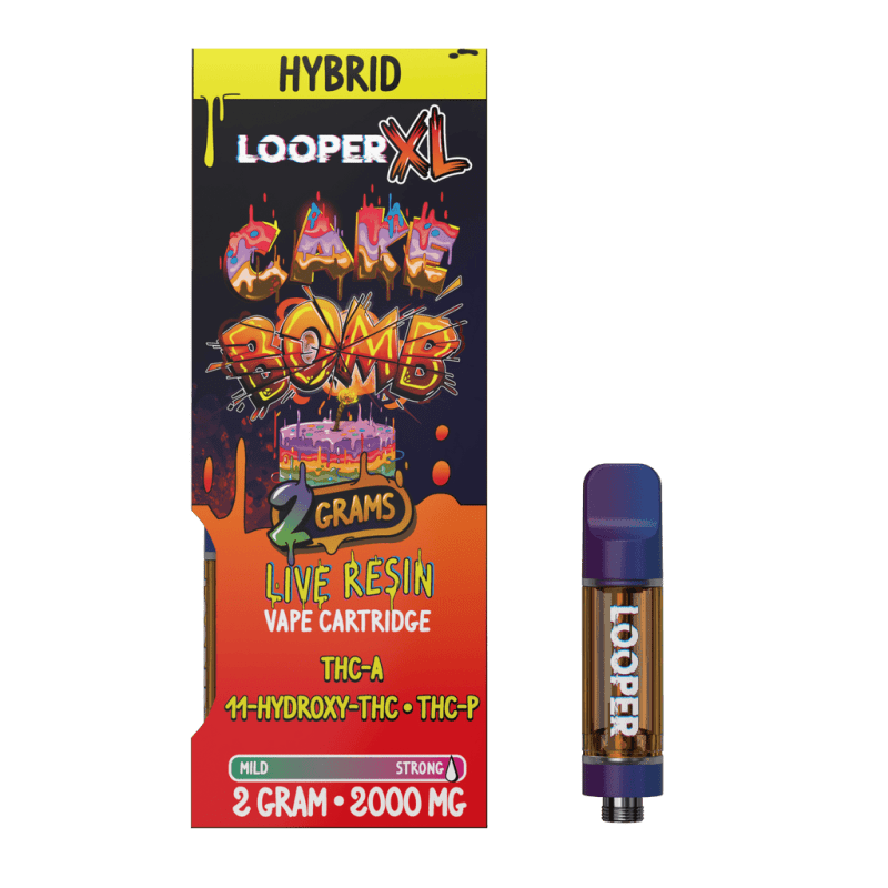 LOOPER - Lifted Live Resin (THC-A+THC-P+HHC) - Hemp Cartridges (2g x 5) - MK Distro