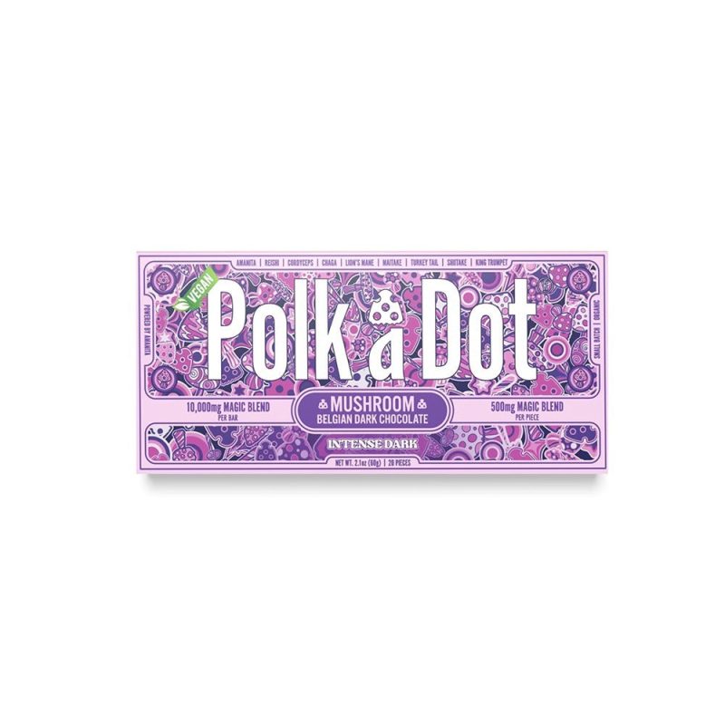 Polk A Dot - Mushroom Magic Blend Chocolate - Nootropic Edibles (10000mg x 10) - MK Distro