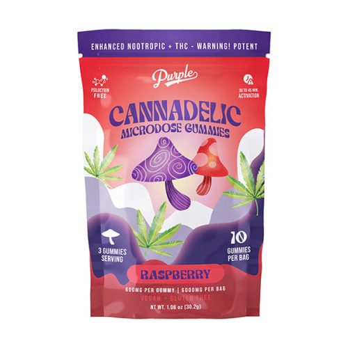 Purple - Cannadelic Microdose Mushroom - Gummies & Edibles (600mg x 10) - MK Distro