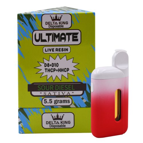 Delta King - Ultimate Live Resin (D8 + D10 + THCP + HHCP) - Hemp Disposables (5.5g x 6) - MK Distro