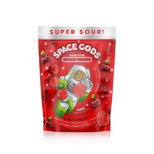 Space Gods Super Sour Space Heads (D9 THC + CBD) - Space Gummies (900mg) - MK Distro