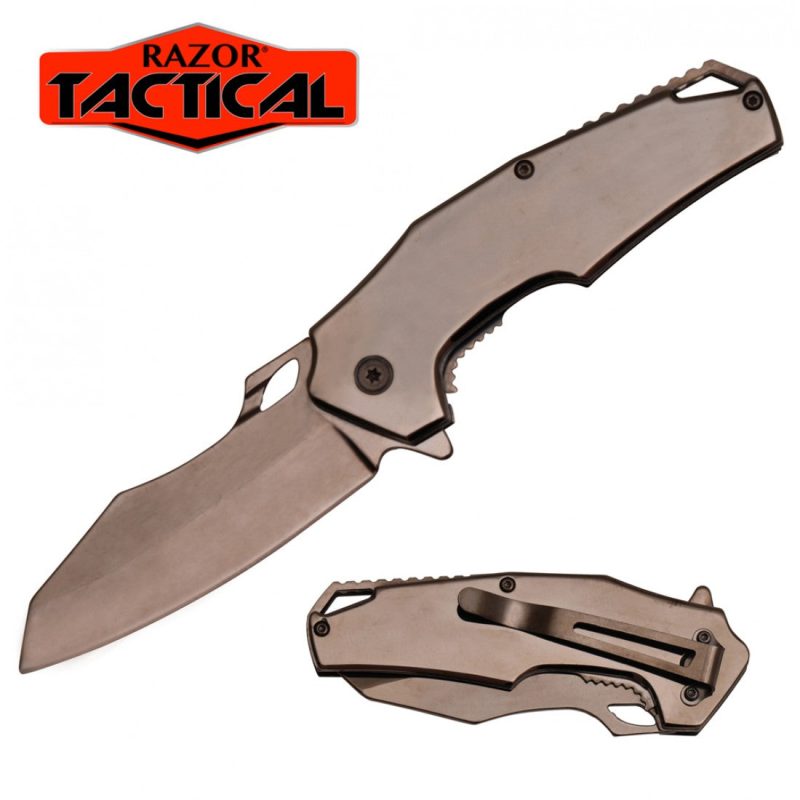 titanium black spring assisted knife 2216