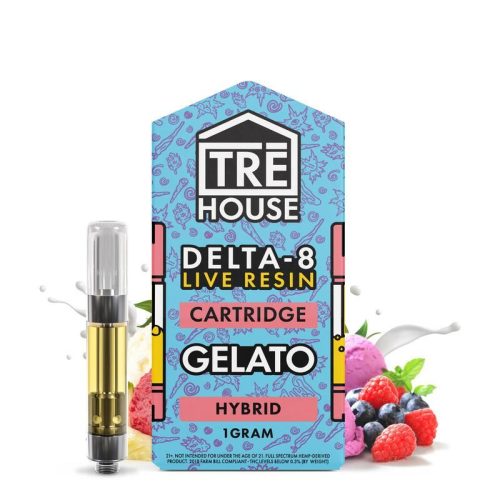 Tre House - D8 Live Resin - Hemp Cartridges (1g x 5) - MK Distro