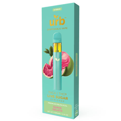 urb - Live Sugar Premium D8 Oil Enriched (THCA + THCP) - Hemp Disposables (3g x 6) - MK Distro