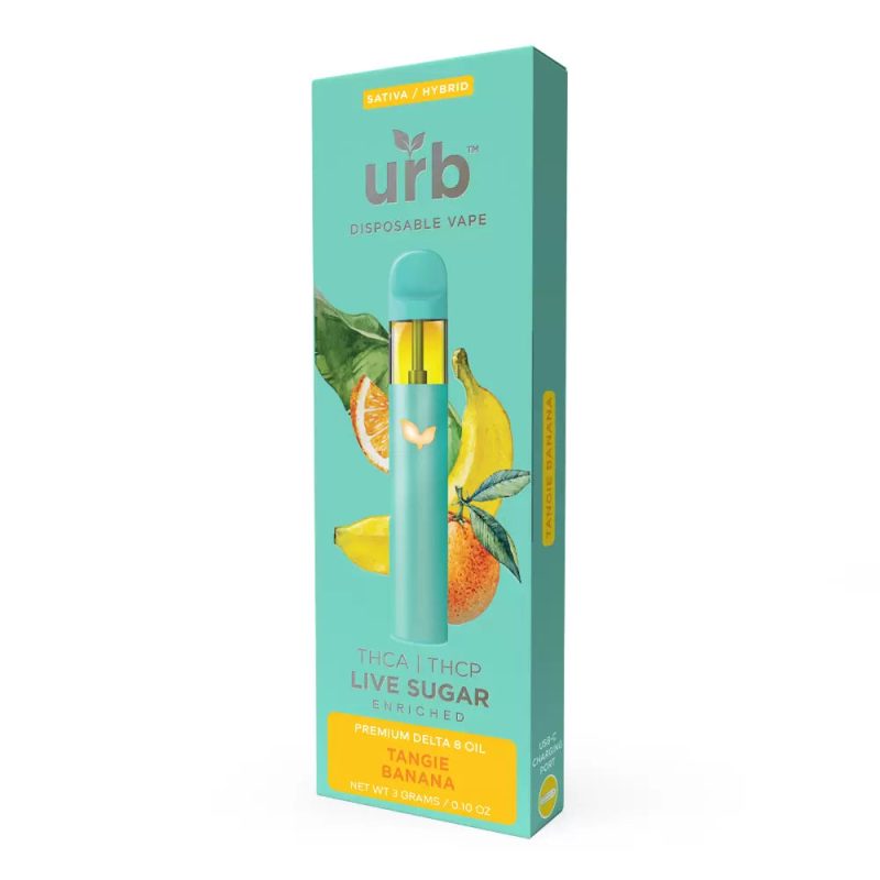 urb - Live Sugar Premium D8 Oil Enriched (THCA + THCP) - Hemp Disposables (3g x 6) - MK Distro